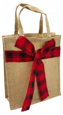Produktbild von Chomik Jutebeutel Weihnachtsgeschenk Rote Schleife