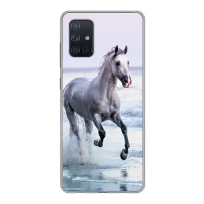 Produktbild von MuchoWow® Handyhülle Schutzhülle Hülle für Samsung Galaxy A51 Pferde - Luft - Meer Silikon Softcase Handy Hülle - Schutzabdeckung