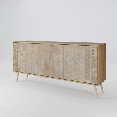 Immagine prodotto di Spacerebels cassettiera a 3 ante - credenza cassettiera - credenza alta - mobile armadio - soggiorno camera da letto - 57,5×164,5×42 (HxLxP)