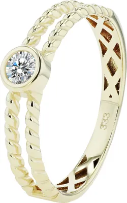 Produktbild von 333/- Gold Ring "Lania" mit Zirkonia, 8 Karat, Goldfarbig