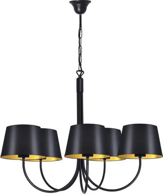 Zdjęcie produktu dla Żyrandol SASTO czarno-złoty 5xE27x40W metal wym:85x70x70cm IP20 Kaja