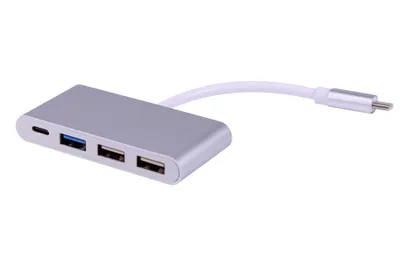 Obrázok produktu pre KOMA Rozbočovač USB-C 4v1, multiportový, 2x USB-A 2.0, 1x USB-A 3.0, 1x USB-C