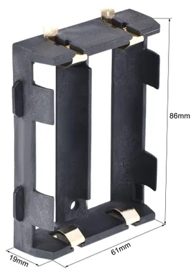 Produktbild von 2 Stš¹cke Batteriehalter, 2x3.7V Kunststoff Akkufach Aufbewahrungsbox fš¹r 26650 Batterie