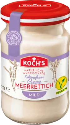 Image de Kochs crème de raifort naturelle végétalienne sans lactose en pot 90g