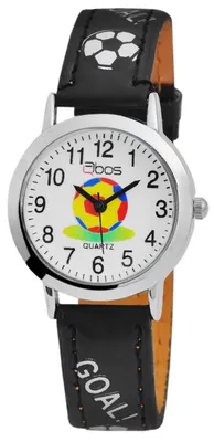 Produktbild von QBOS Kinder Armbanduhr Felix Felix, silberfarbig, Mineralglas