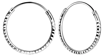 Produktbild von Creolen Silber 925 Ohrringe "Diamond Cut" 16 mm