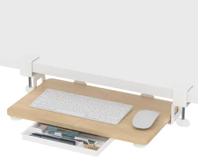 Tastaturablage mit Mausablage, 50x30x13,5 cm, höhenverstellbar
