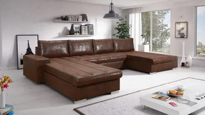Produktbild von Sofa Couchgarnitur VERONA U Couch Sofagarnitur U Wohnlandschaft mit Schlaffunktion und Bettkasten