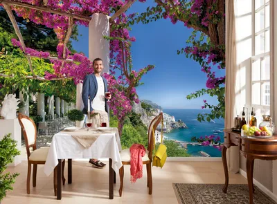 Produktbild von Komar Fototapete "Amalfi", bunt, 368 x 254 cm