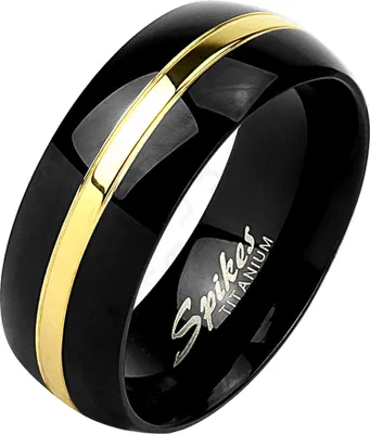 Produktbild von Damen Herren Ring Trauring Partnerring Ehering Zweifarbig Schwarz Gold Titanium rosegold-silber 49 - Ø 15,70 mm 6 mm