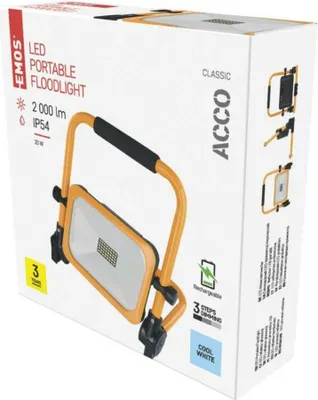 Immagine prodotto di Emos Přenosný Nabíjecí Led Reflektor Acco 20W, 2000Lm, Ip54