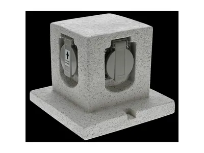 Image de Prise extérieure 4-fois, IP44, optique pierre, 170x170x140mm, 3500W, 16A