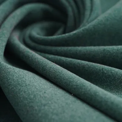 Imagen del producto de Tejido de punto de algodón verde oscuro, con acabado cepillado