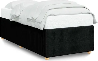 Produktbild von vidaXL Bettgestell ohne Matratze Schwarz 90x200 cm Stoff