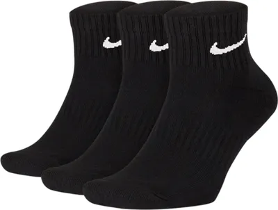 Image de Nike EVERYDAY CUSHIONED QUARTER (3 PAIRES) NOIR XL