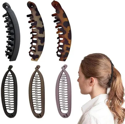 Produktbild von Haarclips für dicke Haare, rutschfeste Haarspangen, 6 Stück