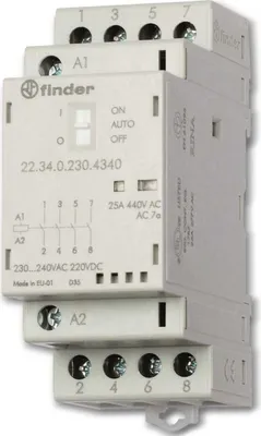 Image de Finder Contacteur d'installation 230VAC/DC,4S,LED 22.34.0.230.4340 (223402304340)