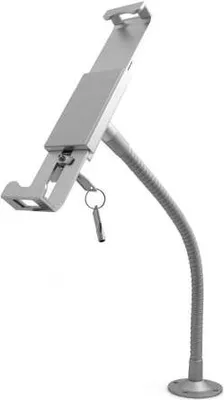 Produktbild von SYSTEM-S Abschließbarer Anti-Diebstahl Schwanenhals Tisch Halterung Showroom Halter mit Sicherheitsschloss für Tablet Pc 9.7-12,9 Zoll