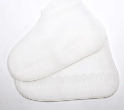 Produktbild von INF Großen Silikon-Schuhüberzüge, wasserdicht und wiederverwendbar Weiß L