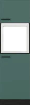 Produktbild von Optifit Backofen/Kühlumbauschrank für 88er Einbaukühlschrank Verona405 BxTxH 60 x 57,1 x 206,8 cm grün matt zerlegt Anschlag reversibel KUVE HBKT606-9+