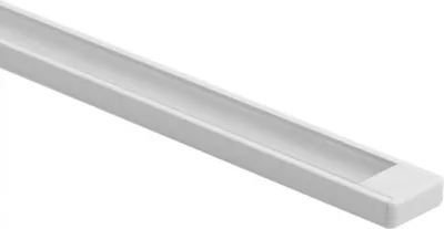Obrázok produktu pre Hliníkový profil pre LED pásy Biely zapustený/povrchový 2 m s priehľadným difúzorom Ecolight a koncovkami