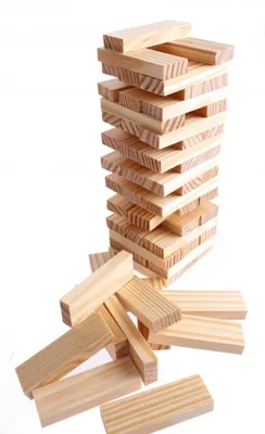 Image de jeu d'empilage en bois 60 pièces