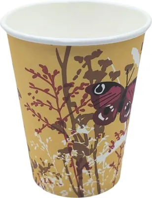 Produktbild von 1000 Coffee to go Becher „Butterfly“ 300 ml (12 oz) Ø 90 x 117 mm – Kaffeebecher