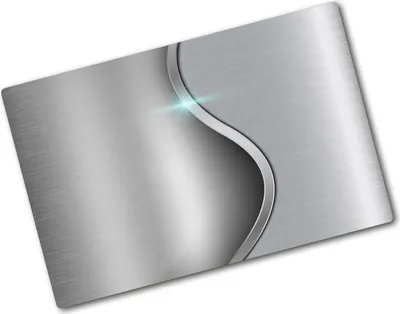 Produktbild von Tulup Glas Herdabdeckplatte - 80x52 cm - Glaskeramikkochfeld-Abdeckung Spritzschutz Glasabdeckplatte - Einteilig - Material-Textur - Metall Curve - Silber