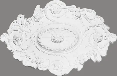 Produktbild von Mardom Rosette B2021 Profoam 510 x 40 x 748 mm Weiß Stuckrosette Deckenrosette Oval