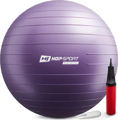 Obrázok produktu pre Hop-sport Gymnastická lopta s pumpou 65cm - fialová