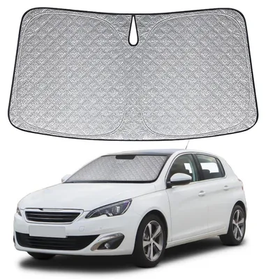 Image de Pare-soleil pare-brise pliable pour voiture, compatible avec Peugeot 308 (2013-2021), protection UV et protection contre la chaleur