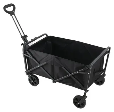 Produktbild von Campingwagen - Faltbarer Transportwagen - Tragfähigkeit 80 kg - Für Camping, Angeln und Picknick - 75 x 50 x 67–91 cm