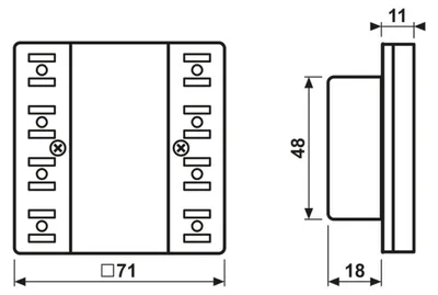 Productafbeelding van JUNG LS 5294 D1 ST KNX, compacte module voor ruimtetoepassing, 4-voudig, type F50, ruimtetoetsen