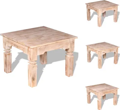 Image de vidaXL Table basse en acacia 60 x 60 x 45 cm - Tables basses