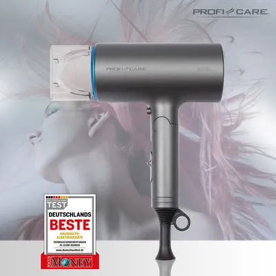 Produktbild von ProfiCare® Haartrockner mit 1600 Watt | Kompakter Föhn | Ionisierungsfunktion für geschmeidiges Haar | 3 Temperatur-/Leistungsstufen | PC-HT 3073 blau