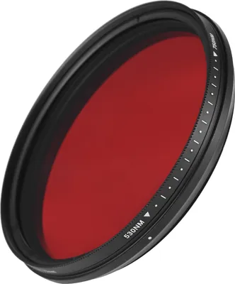 Obrázek produktu pro FOTGA 77mm nastavitelný infračervený filtr, IR pasivní filtr pro rentgenové záření, variabilní rozsah vlnových délek od 530 nm do 750 nm, kompatibilní s digitálními zrcadlovkami Canon, Nikon a Sony