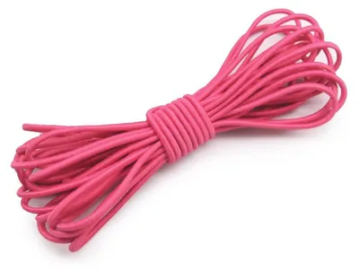Produktbild von Elastische Kordel - Gummiband Bungee-Seil - Stärke 2,5 mm - Länge 5,5 m - Für Nähen und Basteln - Rosa Pink405