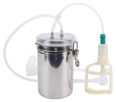 Handmelkmaschine 2L, Edelstahl, transparent, für Kuh & Ziege