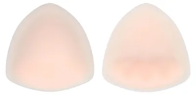 Zdjęcie produktu dla Silikonowe trójkątne wkładki do biustonosza, wkładki push-up z rowkami dla kobiet po mastektomii i crossdresserów, kolor skóry, rozmiar M