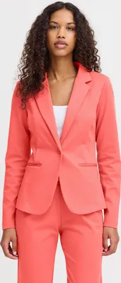 Produktbild von ICHI IHKATE Damen Blazer Jackenblazer Anzugsjacke mit 1-Knopf-Form Stretch Reverskragen Paspeltaschen Slim fit