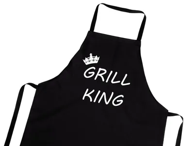 Productafbeelding van Grillschort, kookschort, schort, bistro-schort, BBQ-schort, werkschort, ideaal cadeau voor mannen en vrouwen, grillkoning [106]