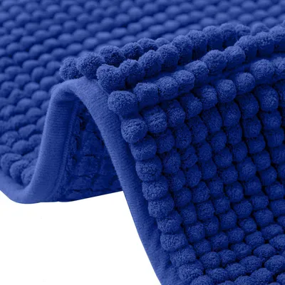 Image de Tapis de bain, 50 x 80 cm, antidérapant, lavable, absorbant, tapis de douche en chenille douce, tapis de bain pour douche et baignoire