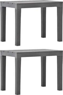 Image de Bancs de jardin lot de 2 Moka Plastique