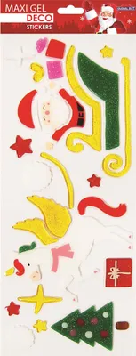 Image de Global Gift Noël Cadeaux Père Noël Maxi Gel Déco Autocollant One Size