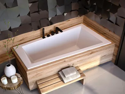 Image de Baignoire asymétrique - 150 x 85 cm - Droite - sans Habillage - avec Pieds - Vidage Chrome - INTIMA SLIM