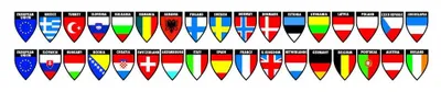 Obrázek produktu pro Dekorativní vlajky 2 v 1 - sada 4 - vlajky 17x2