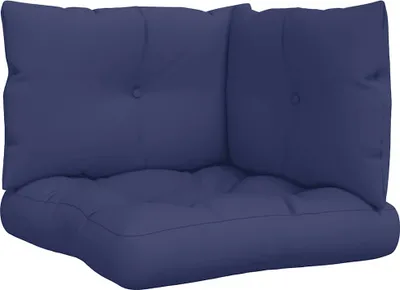 Image de Coussins de palette lot de 3 bleu marine tissu oxford