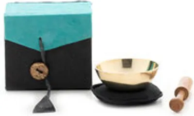Image de Mini bol chantant en boîte (noir / turquoise)