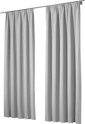 Produktbild von heimtexland ® 2 Stück Thermo Verdunkelungsvorhänge Sonnenschutz Kälteisolierung Verdunkelungsgardinen Kräuselband Vorhang Typ139 Silber HxB 245 x 135 cm