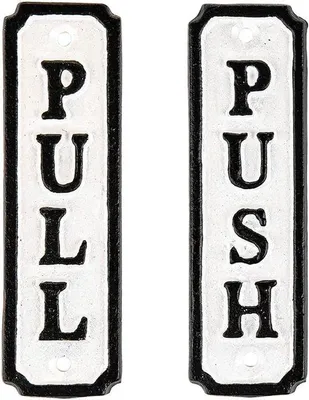 Image de Lot de plaques de porte en fer de style rustique, 13 x 4 cm